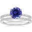 14K White Gold Six Prong Luxe Viviana Diamond Ring (1/3 ct. tw.) with Ballad Eternity Diamond Ring (1/3 ct. tw.)