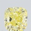 0.92 Ct. Fancy Yellow Cushion Lab Grown Diamond