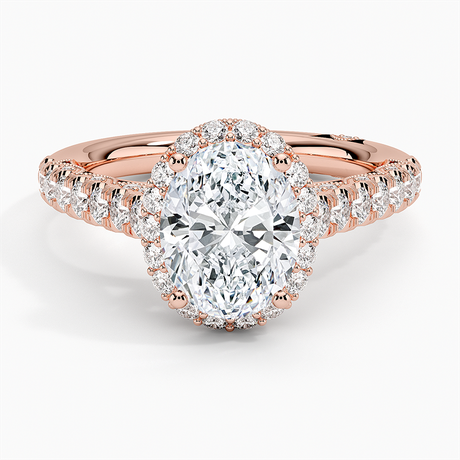 18K Rose Gold Tacori Petite Crescent Classic Bloom Diamond Ring