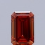 1.00 Ct. Fancy Vivid  Orange Emerald Lab Grown Diamond
