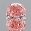 1.55 Ct. Fancy Vivid Pink Cushion Lab Grown Diamond