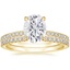 14K Yellow Gold Petite Demi Diamond Ring (1/5 ct. tw.) with Luxe Sia Diamond Ring (1/5 ct. tw.)