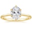 18K Yellow Gold Petite Esme 1.5mm Ring, smalltop view