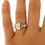 The Patsy Ring, smalltop view on a hand