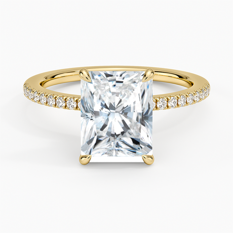 18K Yellow Gold Demi Half Coverage Diamond Ring (1/5 ct. tw.)