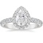 18K White Gold Sienna Halo Three-Quarter Coverage Diamond Ring (3/4 ct. tw.), smalltop view