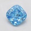 1.59 Ct. Fancy Vivid Blue Cushion Lab Grown Diamond