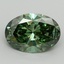 3.06 Ct. Fancy Vivid Green Oval Lab Grown Diamond