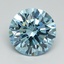 7.05 Ct. Fancy Vivid Blue Round Lab Grown Diamond