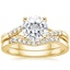 18KY Moissanite Chamise Diamond Bridal Set, smalltop view