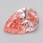 3.07 Ct. Fancy Vivid  Pink Pear Lab Grown Diamond