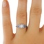 The Celia Ring, smalltop view on a hand