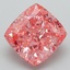 3.17 Ct. Fancy Vivid Pink Cushion Lab Grown Diamond