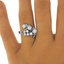 The Kendall Ring, smalltop view on a hand