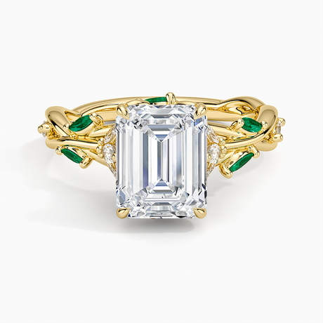 Secret Garden Lab Emerald and Diamond Ring