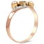 The Takoda Ring, smalltop view on a hand