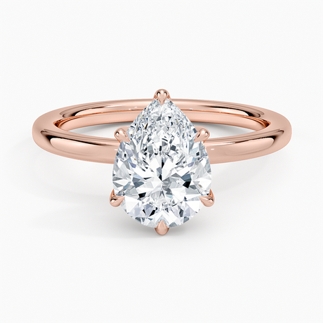14K Rose Gold 2mm Petite Elodie Perfect Fit Solitaire Ring