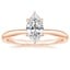 14K Rose Gold Freesia 2mm Solitaire Ring, smalltop view