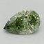 1.59 Ct. Fancy Vivid Green Pear Lab Grown Diamond