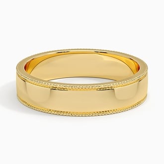 Mojave Milgrain Border 5mm Wedding Ring