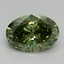 3.18 Ct. Fancy Vivid Green Oval Lab Grown Diamond