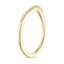 18K Yellow Gold Petite Curved Diamond Ring (1/10 ct. tw.), smallside view