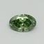0.31 Ct. Fancy Vivid Green Oval Lab Grown Diamond