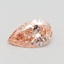 0.52 Ct. Fancy Intense Orangy Pink Pear Lab Grown Diamond