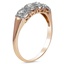 The Tabby Wedding Ring, smalltop view on a hand