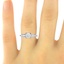 The Meryl Ring, smalltop view on a hand