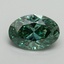 1.99 Ct. Fancy Vivid Pacific Green Oval Lab Grown Diamond