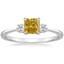 18K White Gold Petite Selene Three Stone Diamond Ring (1/10 ct. tw.), smalltop view