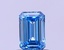 0.71 Ct. Fancy Vivid Blue Emerald Lab Grown Diamond