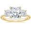 18K Yellow Gold Luxe Selene Three Stone Diamond Ring (2/3 ct. tw.), smalltop view