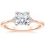 14K Rose Gold Faye Diamond Ring, smalltop view