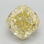 3.05 Ct. Fancy Intense  Yellow Cushion Lab Grown Diamond