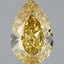 2.07 Ct. Fancy Vivid Yellow Pear Lab Grown Diamond
