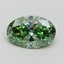 1.01 Ct. Fancy Vivid Green Oval Lab Grown Diamond