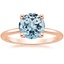 14K Rose Gold Perfect Fit 1.4mm Solitaire Ring, smalltop view