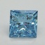 1.61 Ct. Fancy Vivid Blue Princess Lab Grown Diamond