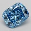 3.71 Ct. Fancy Vivid  Blue Cushion Lab Grown Diamond