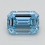 0.85 Ct. Fancy Intense Blue Emerald Lab Grown Diamond