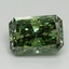 3.11 Ct. Fancy Vivid Green Radiant Lab Grown Diamond