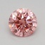 0.40 Ct. Fancy Vivid Pink Round Lab Grown Diamond