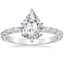 18K White Gold Hollie Diamond Ring, smalltop view