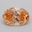 3.00 Ct. Fancy Vivid Pinkish Orange Oval Lab Grown Diamond