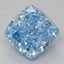 2.10 Ct. Fancy Vivid Blue Cushion Lab Grown Diamond