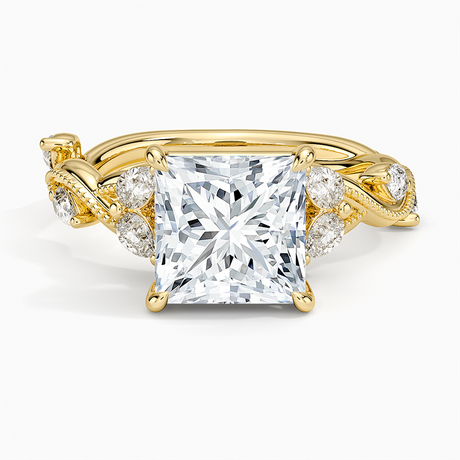 Milgrain Vine Diamond Ring