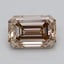 1.08 Ct. Very Light  Brown Emerald Lab Grown Diamond