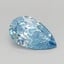 0.53 Ct. Fancy Vivid Blue Pear Lab Grown Diamond